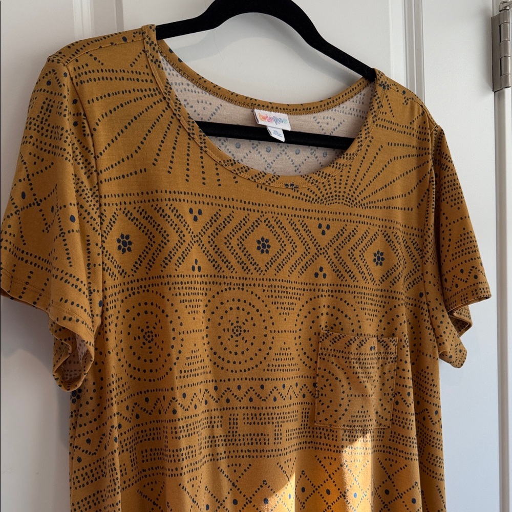 LuLaRoe Mustard Carly Dress